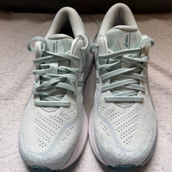ASICS Women's Athletic Shoes - White and Teal - Picture 3 of 5
